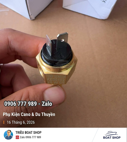 Cảm Biến Nhiệt Độ Nước, Điện Áp 12/24, Dùng Cho Tàu Thuyền Cano, Size M14x1.5, Mã KE00102