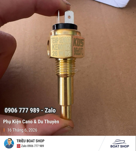 Cảm Biến Nhiệt Độ Nước, Điện Áp 12/24, Dùng Cho Tàu Thuyền Cano, Size M14x1.5, Mã KE00102