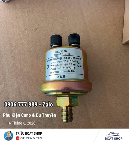 Cảm biến áp suất dầu M10*1.0 (0-10 Bar) 4*1.5 , Mã KE21108, SRP-TR-0-10