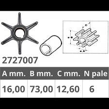 Cánh Bơm Nước Cao Su Thay Thế Cho Động Cơ Mercury Mã YMM 47-85089-3