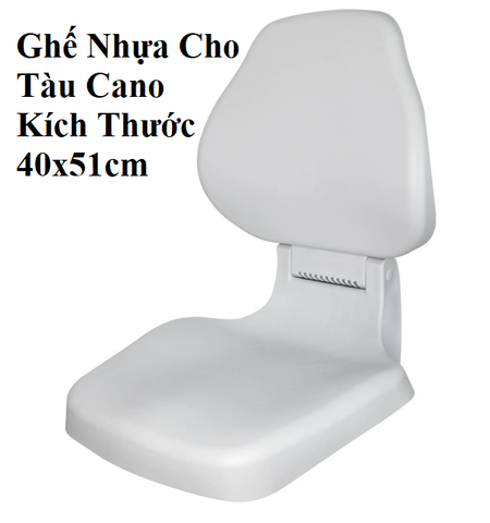 Ghế Nhựa Cho Tàu Cano, Gập Được, Màu Trắng, Chất Liệu Nhựa PP Siêu Bền Bỉ, Kích Thước 40x51cm
