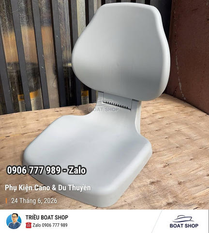 Ghế Nhựa Cho Tàu Cano, Gập Được, Màu Trắng, Chất Liệu Nhựa PP Siêu Bền Bỉ, Kích Thước 40x51cm