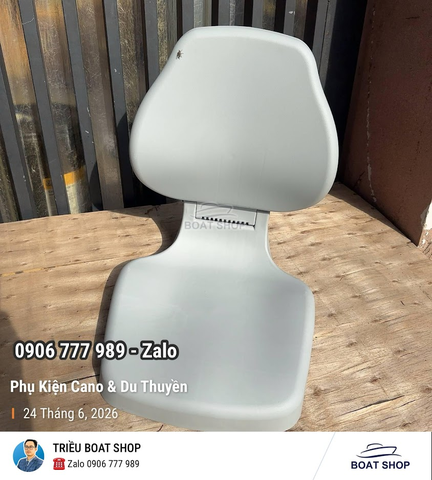 Ghế Nhựa Cho Tàu Cano, Gập Được, Màu Trắng, Chất Liệu Nhựa PP Siêu Bền Bỉ, Kích Thước 40x51cm