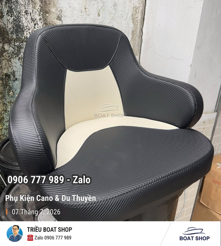 Ghế Tài Công Cano Cao Cấp, Bọc Da Simili đẹp, chống thấm nước, Kích thước 45x55x62cm, nặng 7.5Kg Cho tàu Cano