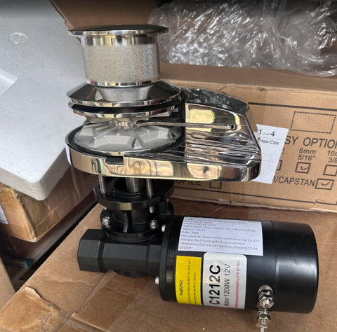 Tời điện 2V DIN766, Cs1200W, Mã C1212C-10MM, Motor 1200W, 12V, trọng lượng nâng tối đa 400kg, sức kéo tối đa 1100kg, 1 pha,
