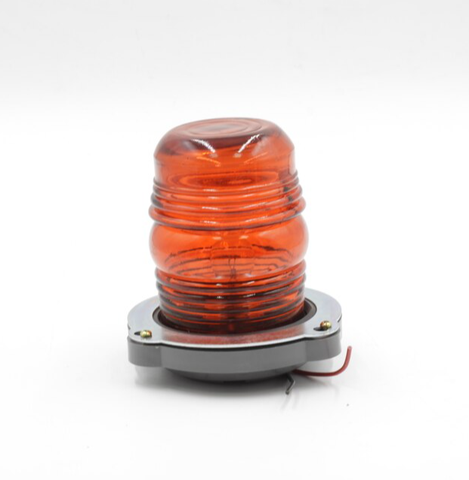 Đèn Cột Trắng Tín Hiệu 360 Độ, 12V/ 24V, Đèn Trắng Sợi Đốt, Bóng Thủy Tinh