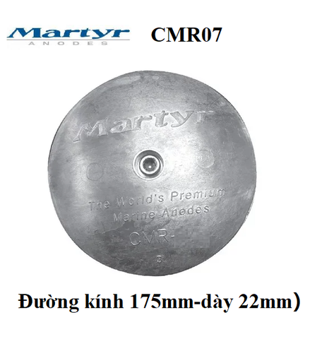 Kẽm Ăn Mòn ZINC Anode hãng MARTYR CMR07, Kích Thước 127mm, Dày 22mm, Hàng Mới 100%