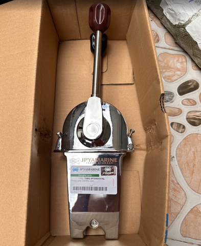 Cần Ga Số Inox JPYAMARINE Cho Tàu Thủy Tay Điều Khiển Hộp Số Máy Thủy Inox TARO – 2 Tay Nắm, Dài 400mm, Dùng Cho Động Cơ Trên 30HP