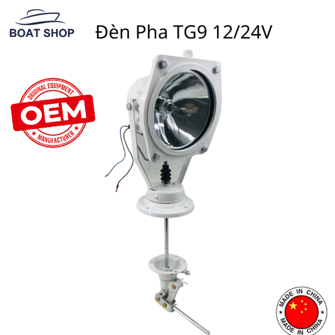 Đèn Pha Chiếu Luồng TG9 (Hãng OEM) , Điện Áp 12/ 24V Công Suất 150W Bóng Xenon Ánh Sáng Trắng Cực Mạnh