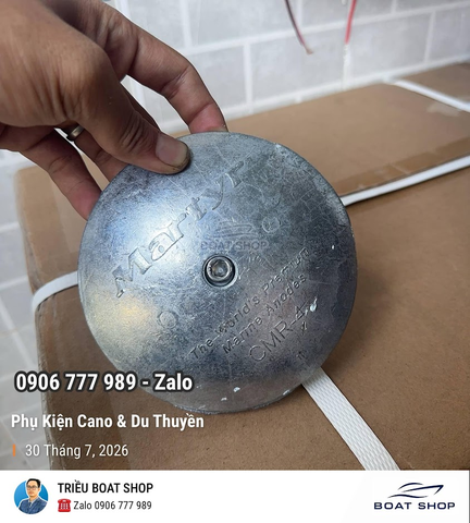 Kẽm Ăn Mòn ZINC Anode hãng MARTYR CMR04, Kích Thước 127mm, Dày 16mmHàng Mới 100%