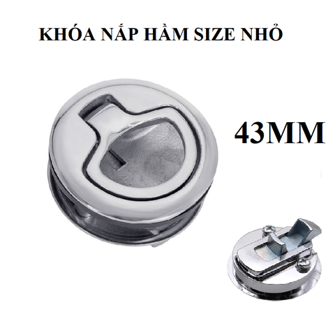Khóa Nắp Hầm Tròn S31143-2, Có Chìa, Dạng Gài , KT 65x35mm, Inox 316