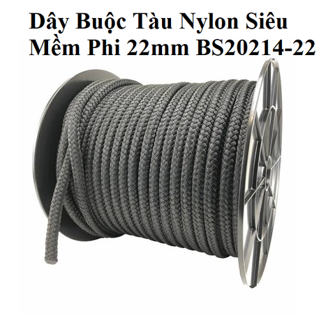 Dây Buộc Tàu Nylon Siêu Mềm, Phi 22mm dùng cột tàu Cano, Du Thuyền, Bán Theo Mét , Mã  BS20214-22