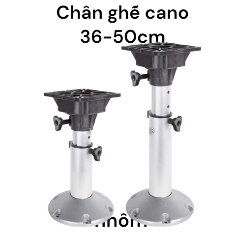 Chân Ghế Xoay Đầu Nhựa, Thân Nhôm, nâng Hạ 36-50cm