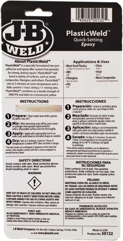 J-B Weld 50132 Keo Dán Epoxy PlasticWeld Quick dung tích- 25 ml