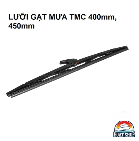 Lá Gạt Nước TMC / Lưỡi Gà Gạt Nước Mưa Bằng Nhựa Poly, Màu Đen, Dài 400mm hoặc 450mm, Hãng TMC