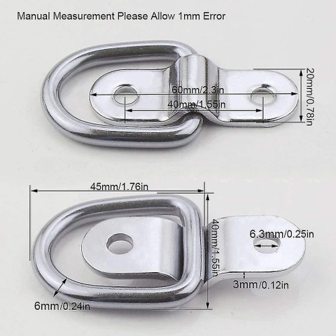 Móc Nâng Inox 304, Kích Thước 20x60mm, S00816-4