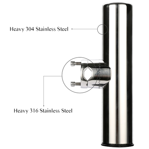 Ống Cắm Cần Câu 32mm, Inox 316, Dành Cho Tàu Cano