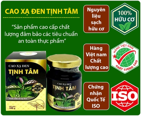 Cao Xạ Đen Tịnh Tâm Cao Cấp (Hộp 100gr)