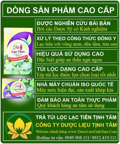 Trà Lạc tiên quảng trị lcao cấp (1 hộp 20 túi lọc)