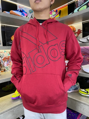 Áo Hoodie Thu Đông Adidas Sudadera Con Capucha Giant Logo ''Red'' - GK9369-030 - Hàng Chính Hãng