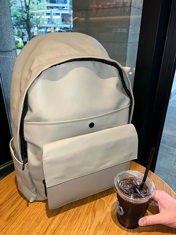 Balo Thời Trang Zara Rubberised Canvas Backpack Gray BZA07 - Hàng Chính Hãng