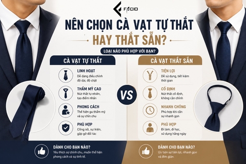 Nên chọn cà vạt tự thắt hay thắt sẵn? Loại nào phù hợp với bạn?