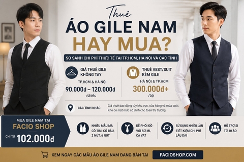 Thuê Áo Gile Nam Hay Mua? Giá Thuê Gile Nam Hiện Nay Khoảng Bao Nhiêu?