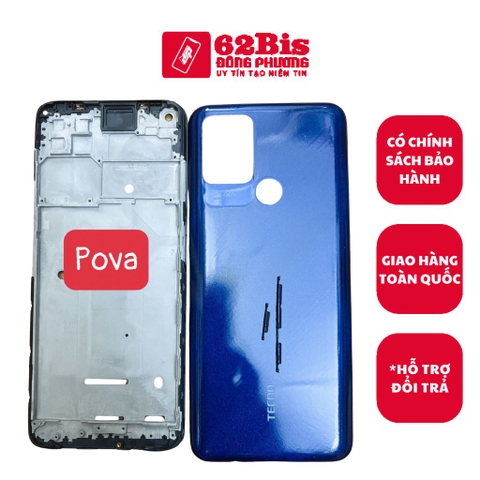 Vỏ Tecno Pova / pova Bộ Có Sườn (Zin)