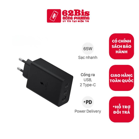 Cóc Sạc Nhanh Samsung 3 cổng 65W / EP-T6530