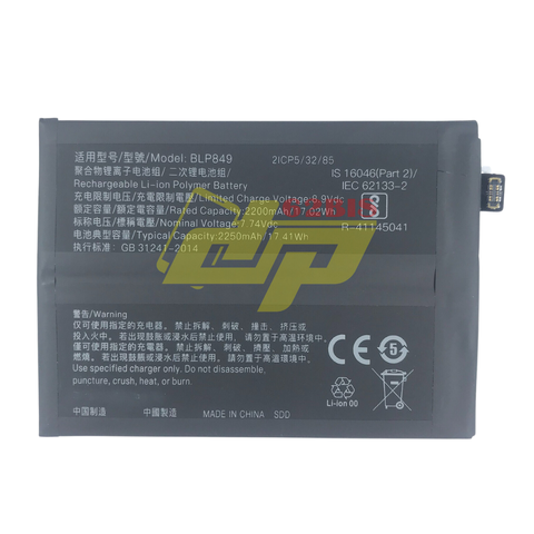 Pin Oppo BLP849 / Realme GT 5G / Realme GT Neo 2T / Realme GT Neo - 4450mAh (Zin cty)