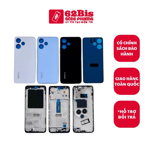 Vỏ Xiaomi Redmi 12 5g / Redmi 12R / Redmi Note 12R / Note 12 5g china Bộ Full Có Sườn (Zin máy)