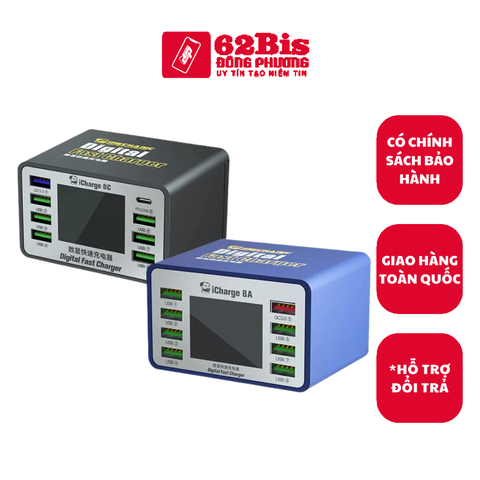 Bộ Sạc Nhanh 8 Cổng Mechanic Icharge 8A - 45W