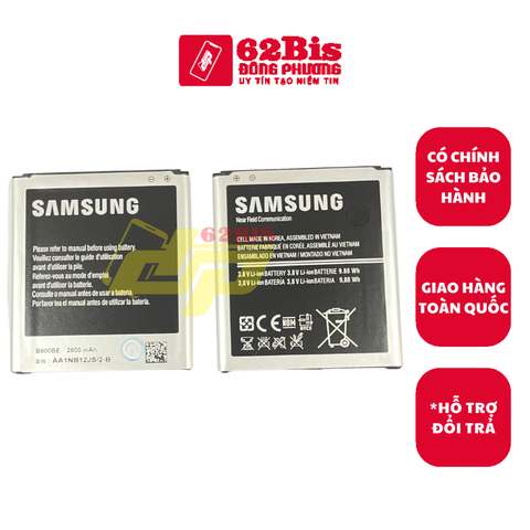 Pin Samsung S4 / i9500 / i9502 / I9505 / I9508 / I337 / I337M / I545 / M919 / L720 / E300B600BE 2600mAh (Zin cty)