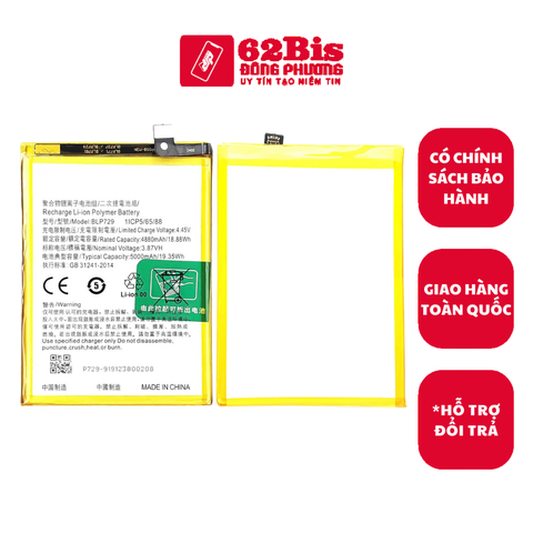 Pin Oppo BLP729 / Realme 5 / Realme 5I / Realme C20 / Realme C21 / Narzo 50i 4880mAh - 5000mAh (Zin Cty)