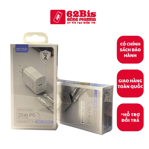 Bộ Sạc Biyoso C26eu-Cl 20w Pd Cl - Chân Tròn