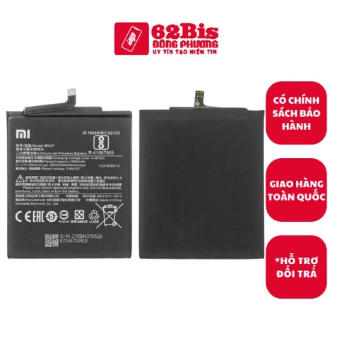 Pin Xiaomi Redmi 6 / Redmi 6A / BN37 / 2900 - 3000mAh (Zin Cty)
