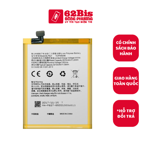 Pin Oppo BLP627 / R9S / R9SK - 3010mAh (Zin công ty)