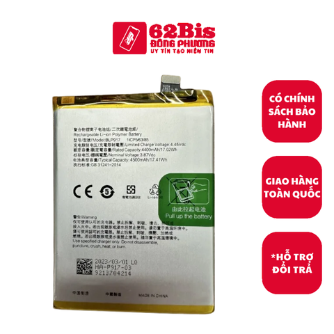 Pin Oppo BLP917 / Reno 7A -  4650mAh (Zin Cty)