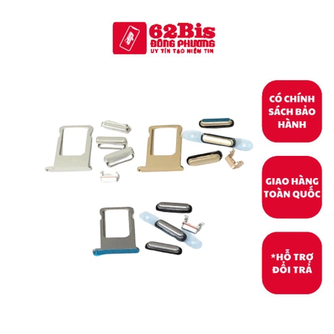 Bộ nút Ngoài + Khay Sim Iphone 6G / Iphone 6 Plus (Zin)