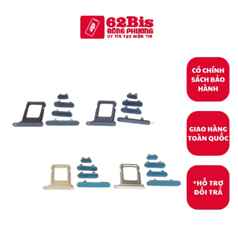 Bộ nút Ngoài + Khay Sim Iphone 15 Pro / Iphone 15 promax ( Zin)