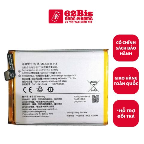 Pin Vivo B-H3 / IQoo Z1X / IQoo Z5 - 4500mAh (Zin cty)