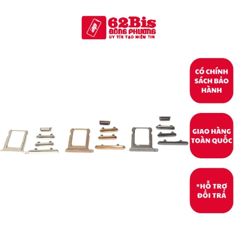 Bộ nút Ngoài + Khay Sim Iphone Xs / Xsmax (Zin)