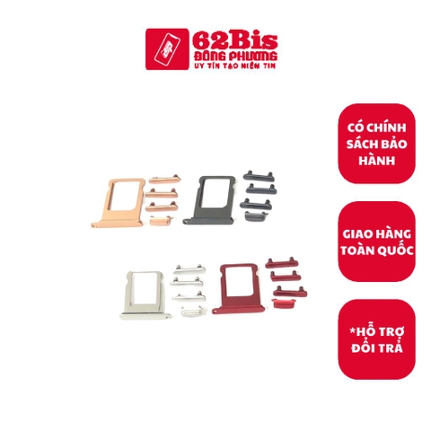 Bộ nút Ngoài + Khay Sim Iphone 8 Plus / Iphone 8+ / IP 8plus (Zin)