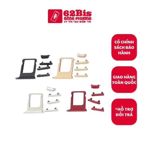 Bộ nút Ngoài + Khay Sim Iphone 7G / Iphone 7 Plus (Zin)