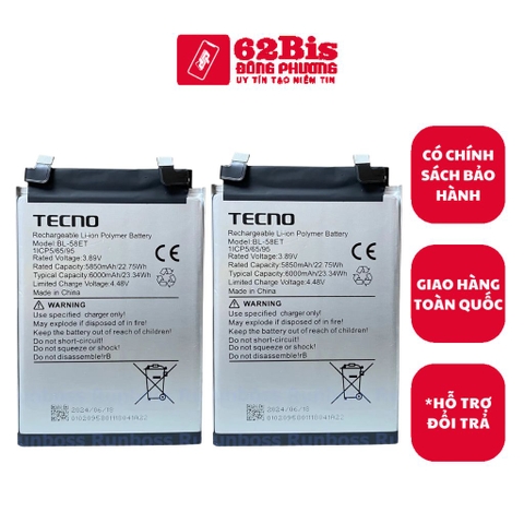Pin Tecno BL-58ET / Pova 5 / Pova5 / LH7n (Zin Cty)