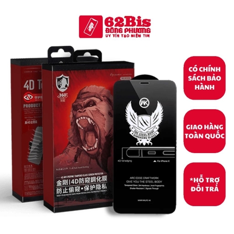 Cường Lực Chống Nhìn Trộm WK IPhone 11 Promax / Xsmax KingKong 4D