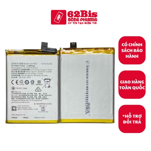 Pin Oppo BLP839 / F19 Pro + 5G / Reno 5Z / A94 5G / A95 5G / Reno 6Z / Reno 6 4G - 4310 mAh (Zin)