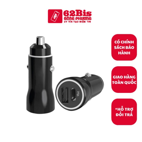 Tẩu Sạc Nhanh / sạc Xe hơi, Ôtô hai cổng USB và Type C (Chính hãng)