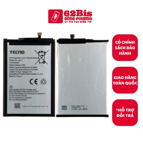 Pin Tecno BL-49FT / Pova Spark 6 Go / Ke5K / Pop5 / Pop 5lite ( Zin)