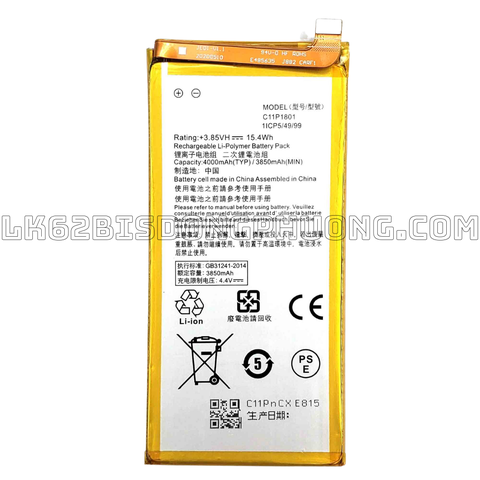 Pin Asus (C11P1901) Rog Phone 2 / Rog Phone2 / ZS660KL / 6000mAh (Zin Cty)